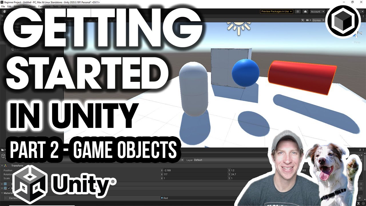 Getting Started With Unity Part 2 - Intro To GAME OBJECTS! - The Real ...